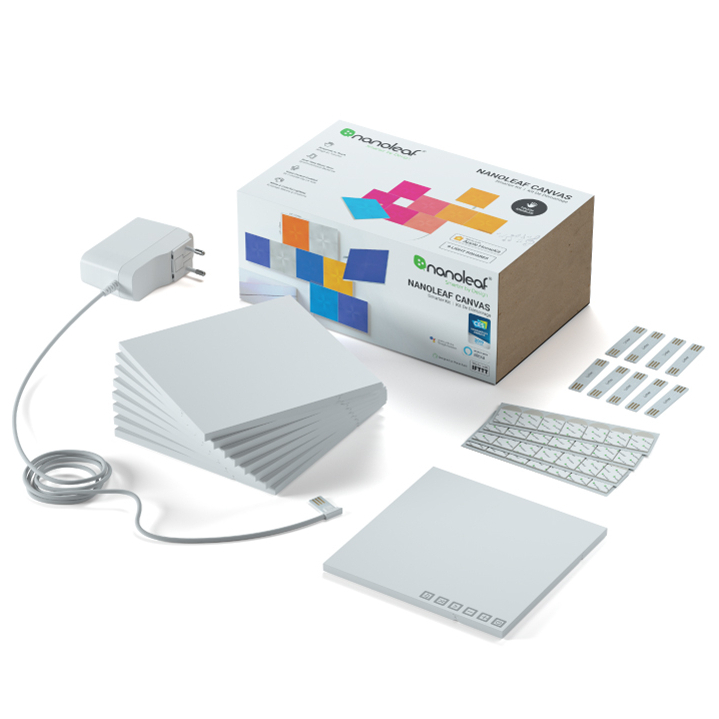 Nanoleaf Canvas - Starter Kit 9 Light Squares Smart LED RGBW Wall ...