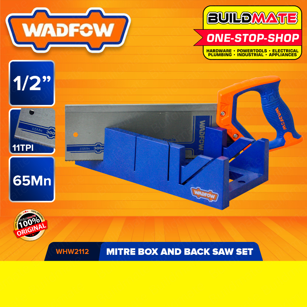 BUILDMATE Wadfow Mitre Box and Back Saw Set 12