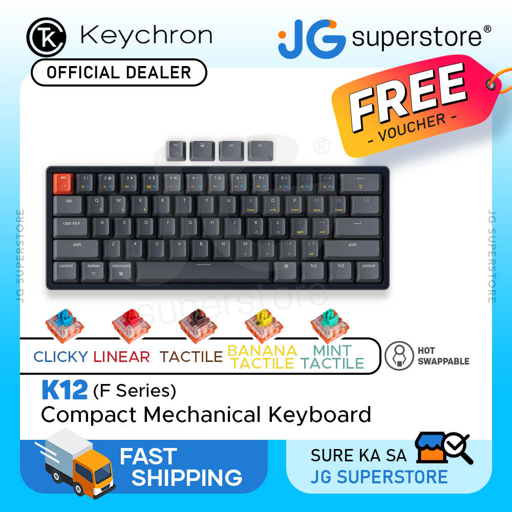 [CLEARANCE] Keychron K12 61 Keys Wireless/Wired Mechanical Keyboard Hot ...