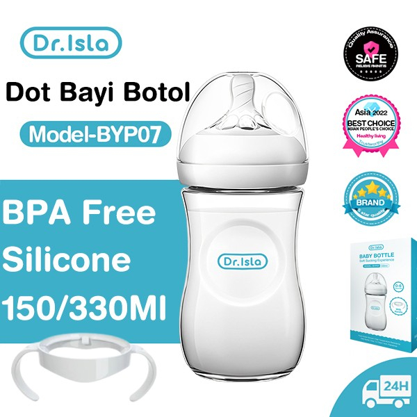 Dr.Isla Baby Natural Milk Bottle Newborn Infant Feeding Bottle Silicone 150ml/330ML BYP07