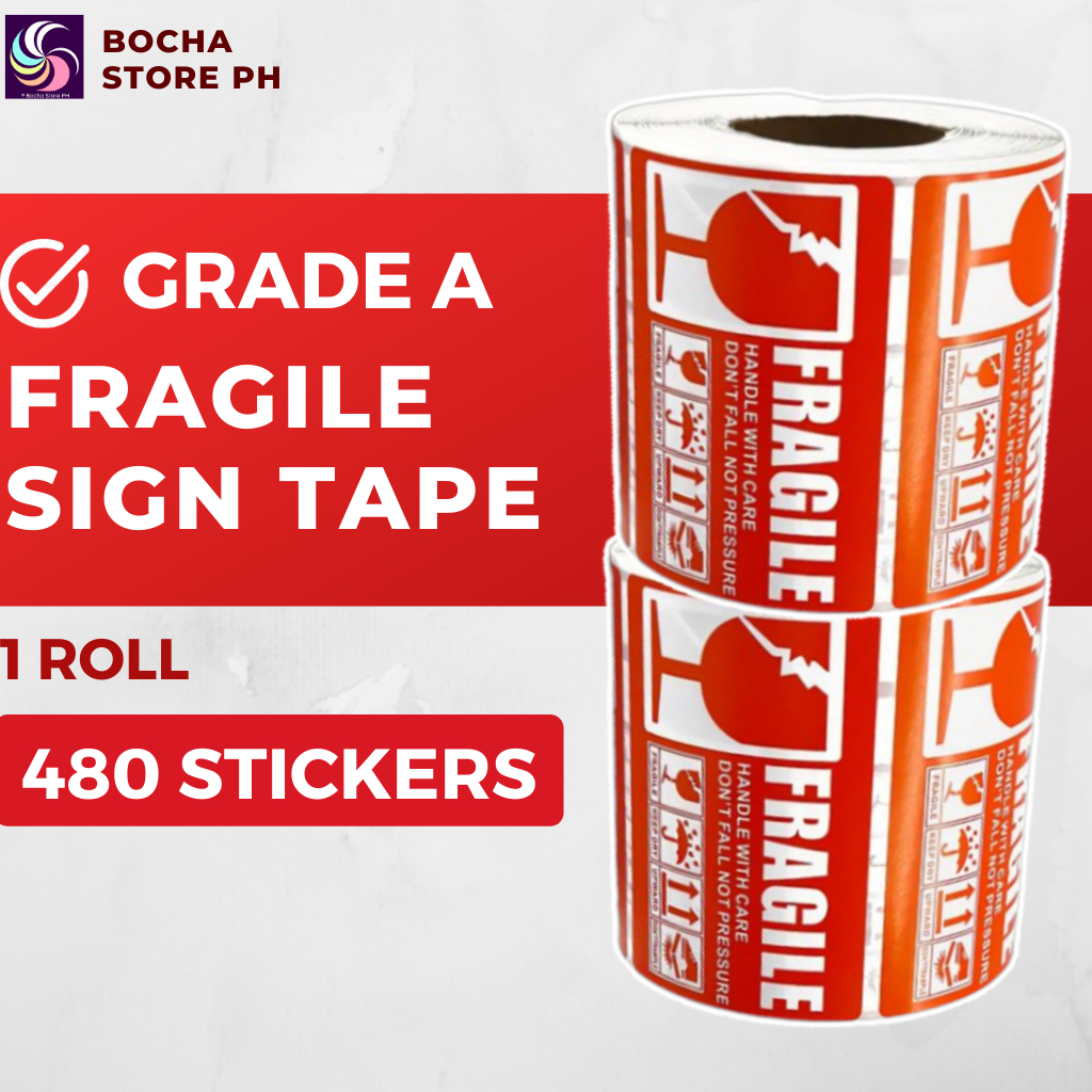 480 Fragile Stickers 1 Roll 2