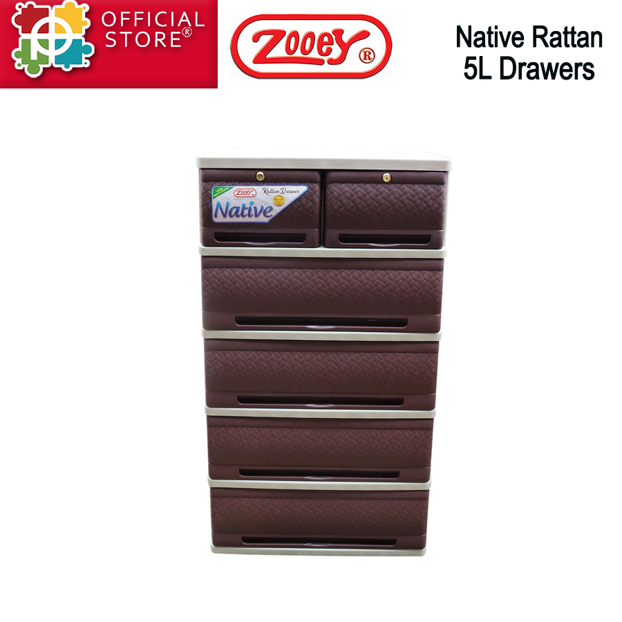 Zooey Native Rattan Drawers 5 Layer Stock No. 2002-5L | Shopee Philippines
