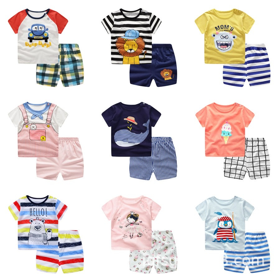0-4Y Boy/Girl Cotton Terno Many Design Random Given Clothes for Kids ...