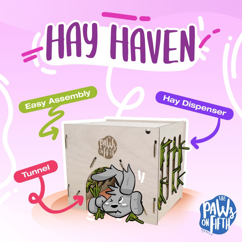 Hay Haven (Rabbit Enrichment/Hideout/Hay Dispenser) | Shopee Philippines