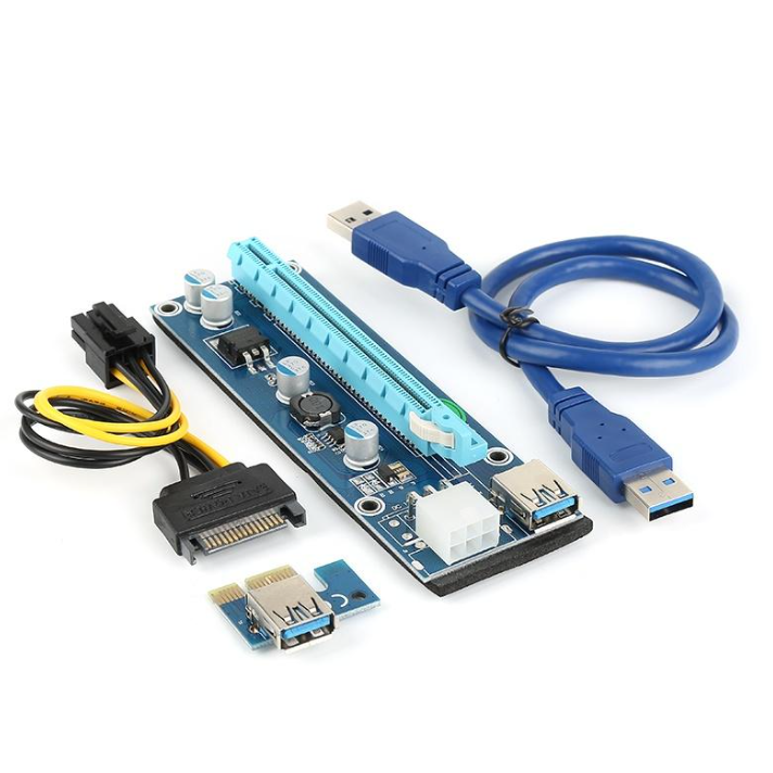 Qoltec Riser PCI-E 1x - 16x | USB 3.0 | Ver. 010S | SATA/ PCI-E 6 Pin - Foto 6