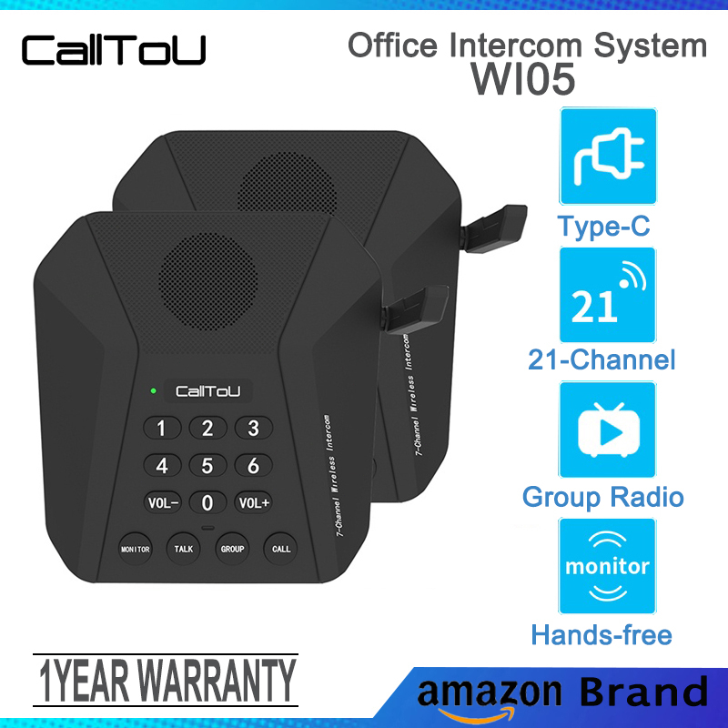 CallToU Wireless Intercom Type-C Walkie-Talkie 1.5-2 KM Long Range 21 ...