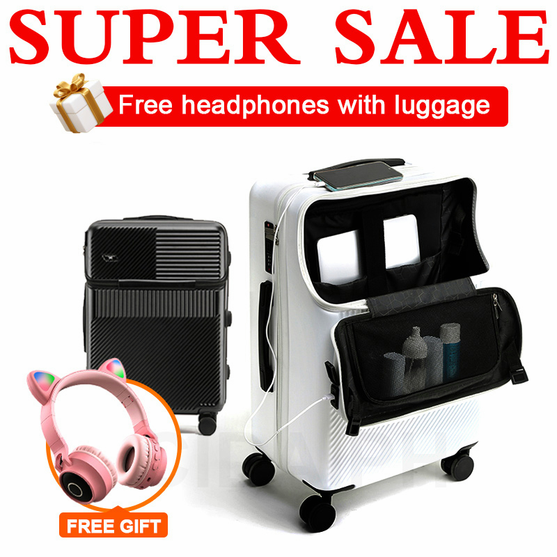 Japanese Style Luggage USB Charging 20/26inch Suitcase Travel Luggage