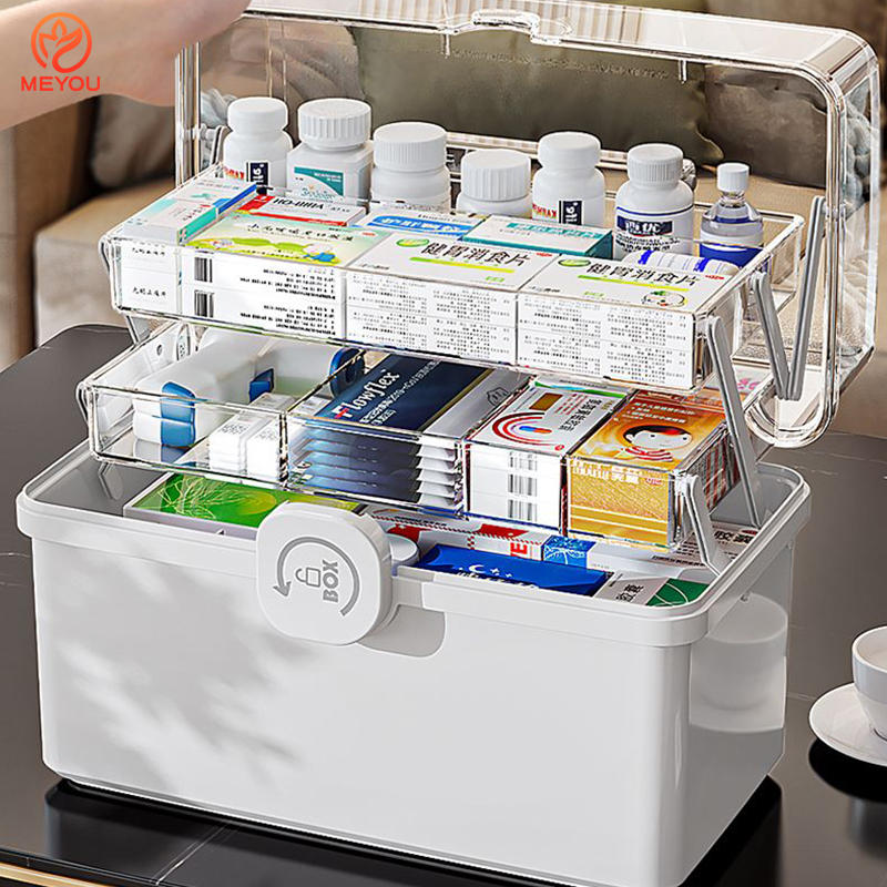 MEYOU Medical Storage box Multi Purpose Family First Aid Kit Medicine Box  Medical Storage