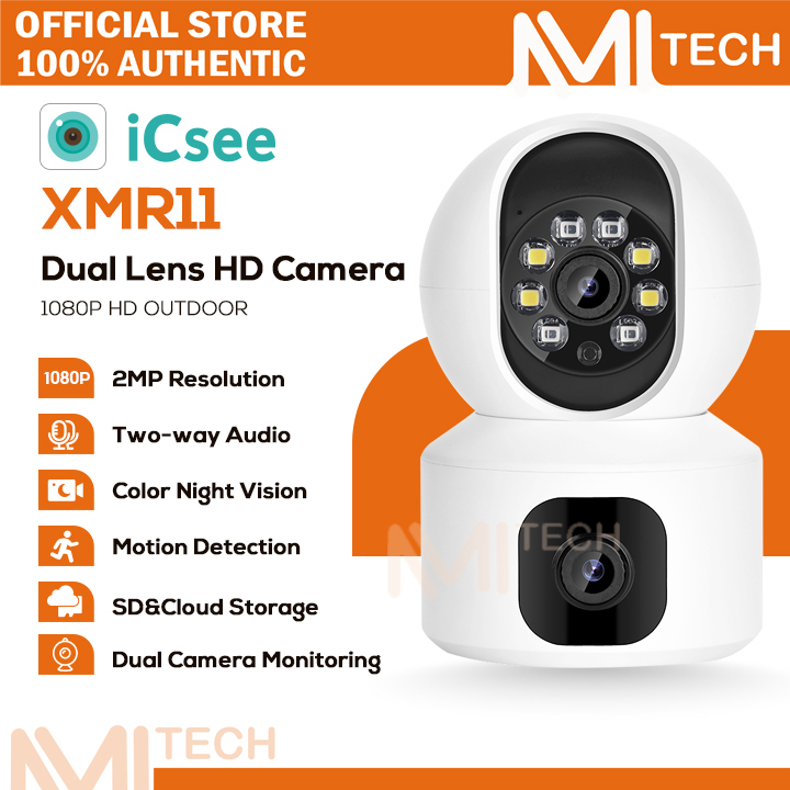 ICSEE XM R11 CCTV 1080P HD Dual Lens Two Way Wifi Security NightVision ...