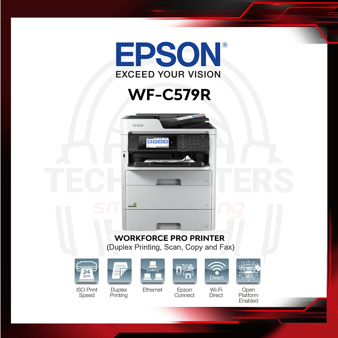 Epson Workforce Pro Wf C579r Print Scan Copy Duplex Precisioncore Inkjet Ripst01c Ink 1937