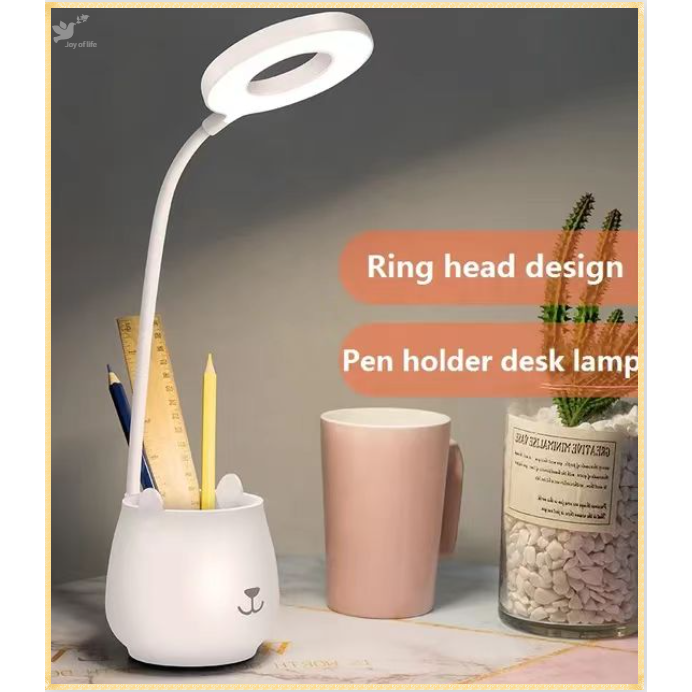 Rechargeable desk lamp study light with pen holder student with three ...