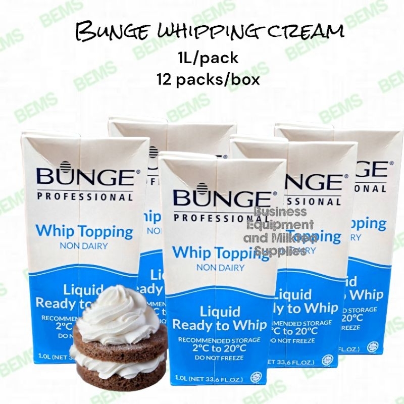 Bunge liquid whipping cream topping frosting whip cream Shopee