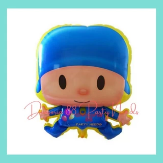 Pocoyo Shaped Folienballon – Bunter Charakterballon Mit Automatischem Verschluss, Nach Befüllung über 1 Woche Haltbar, Flach Geliefert, Zum Selberbefüllen