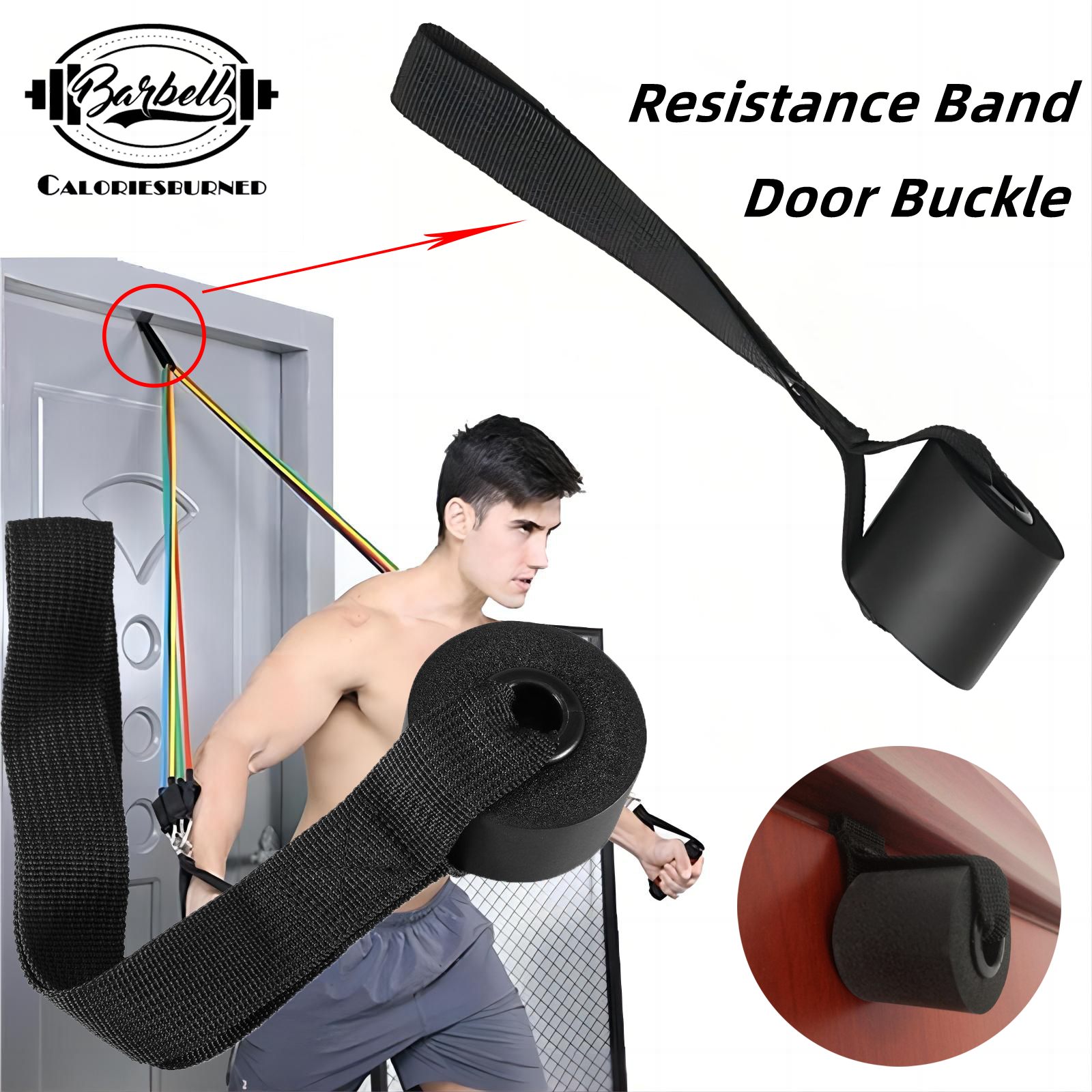 Door Anchor for Resistance Exercise Bands Door Buckle Home Gym Strength