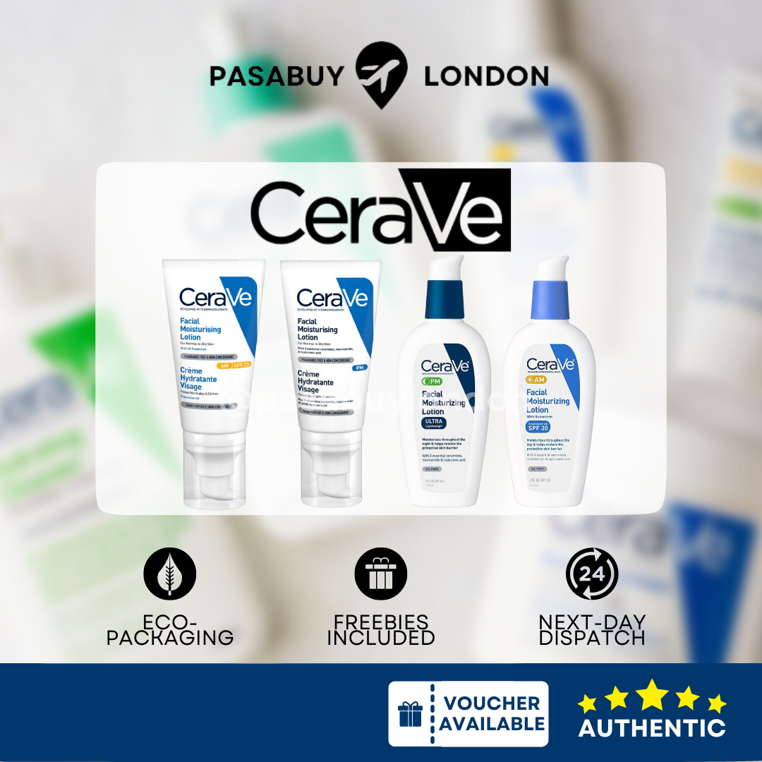 CeraVe Facial Moisturizing Lotion PM AM SPF Face Lotion Day Night pasabuylondon Shopee