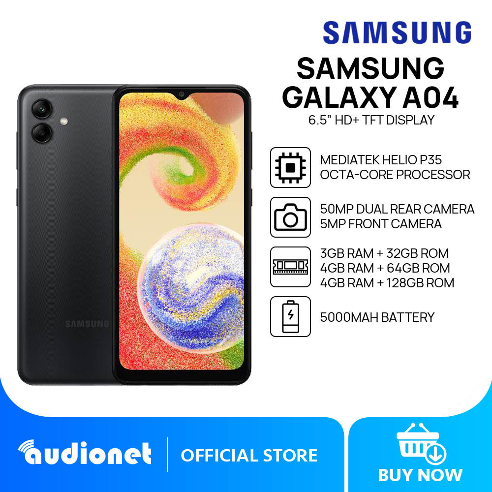 Samsung Galaxy A04 Smartphone | 3GB+32GB / 4GB+64GB / 4GB+128GB | MediaTek  P35 Processor | Shopee Philippines