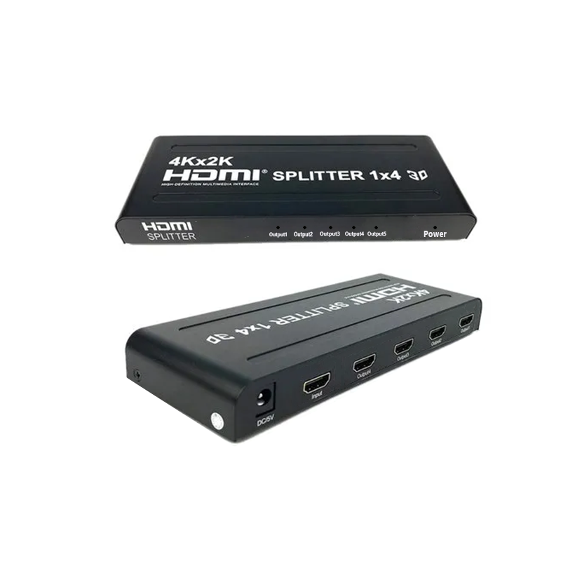 Divisor HDMI 1 en 4 salidas, divisor HDMI 1x4 compatible con 4K @60Hz Full  HD 1080P y 3D, compatible con Xbox PS3/4 Roku Blu-Ray Player