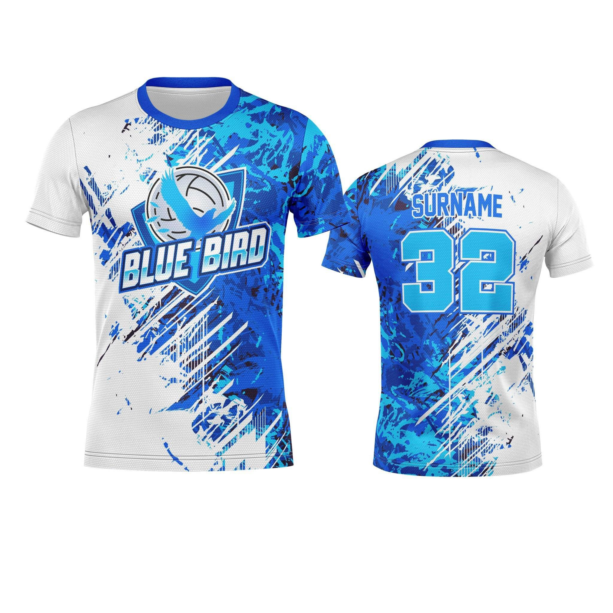 BLUE BIRD 01 VOLLEYBALL JERSEY SHIRT FREE CUSTOMIZE OF NAME AND NUMBER