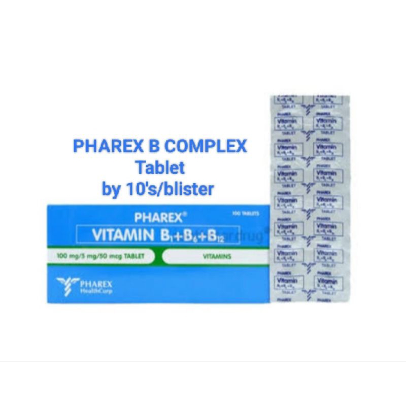 PHAREX VITAMIN B COMPLEX (20 tablets/blister) Shopee Philippines