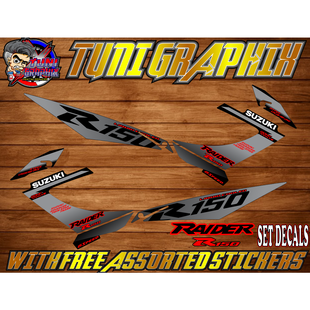 RAIDER 150 CARB LATEST STOCK DECALS 2023 | Shopee Philippines