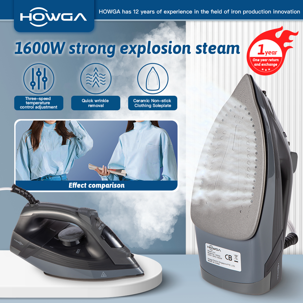 flat iron for clothes HOWGA H8059 Steam Iron flat iron with steamer
