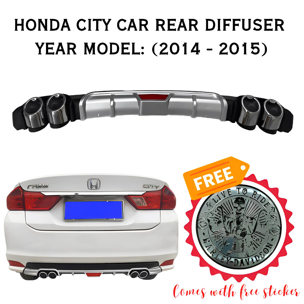 thumbnail image 2 of Gloss Black Rear Bumper Lip Diffuser Splitter For Honda Accord, PP Material, 2-Piece 2 of 3