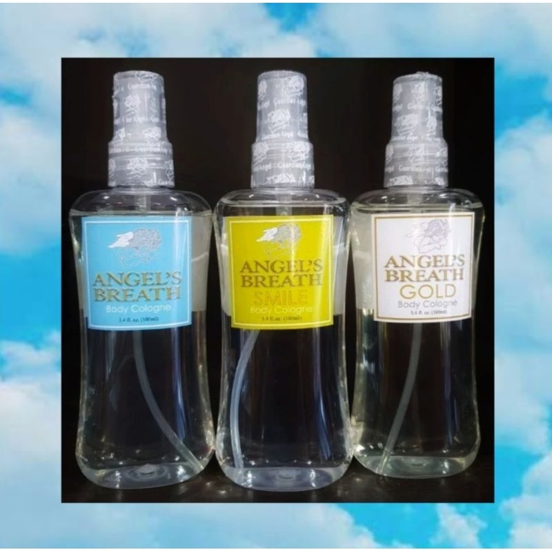 100 Authentic Original Angels Breath Body Cologne 100ml in Blue, Gold