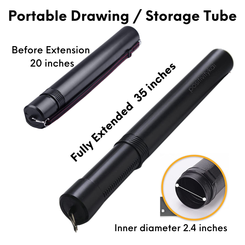 (Positivity) Extendable Drawing Tube for storage of Artworks, Posters
