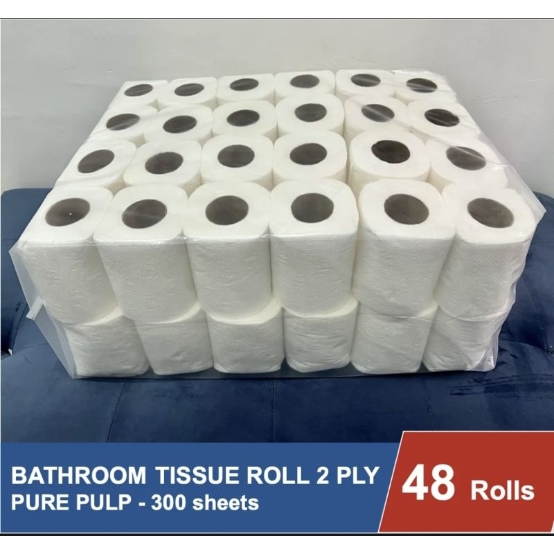 BATHROOM TISSUE 48 ROLLS virgin pulp | Shopee Philippines