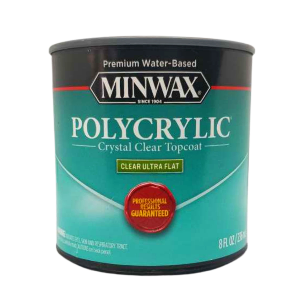 Minwax Polycrylic Crystal Clear Topcoat Clear Ultra Flat Premium Water