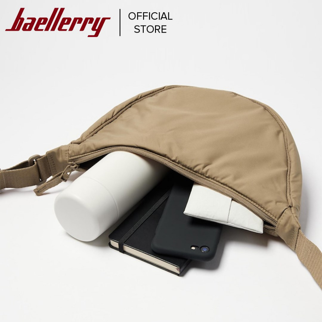 Baellerry Korean Style Unisex Dumpling Bag Nylon Material Crossbody Bag