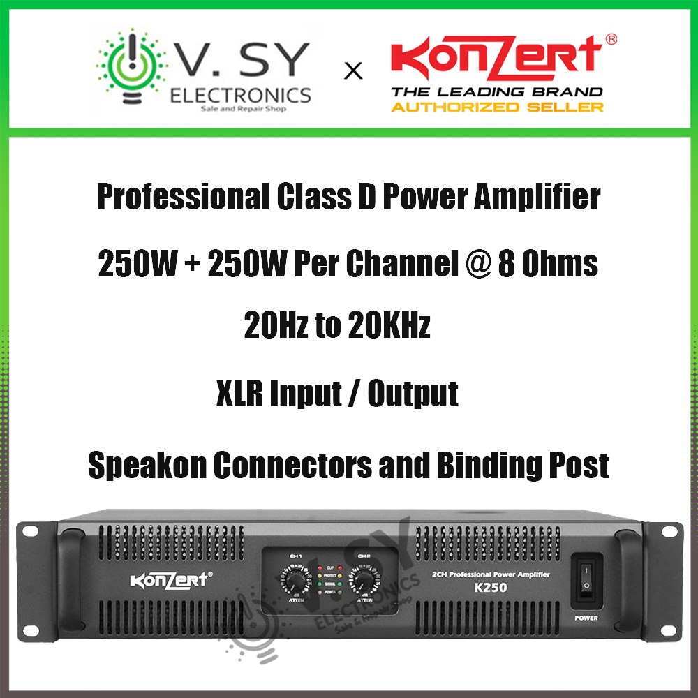Original 2023 Konzert K250 / K1100 / K1300 Professional Power Amplifier