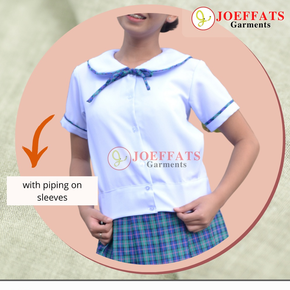JOEFFATS school Uniform Blouse Skirt for girl student ELEMENTARY Shopee Philippines