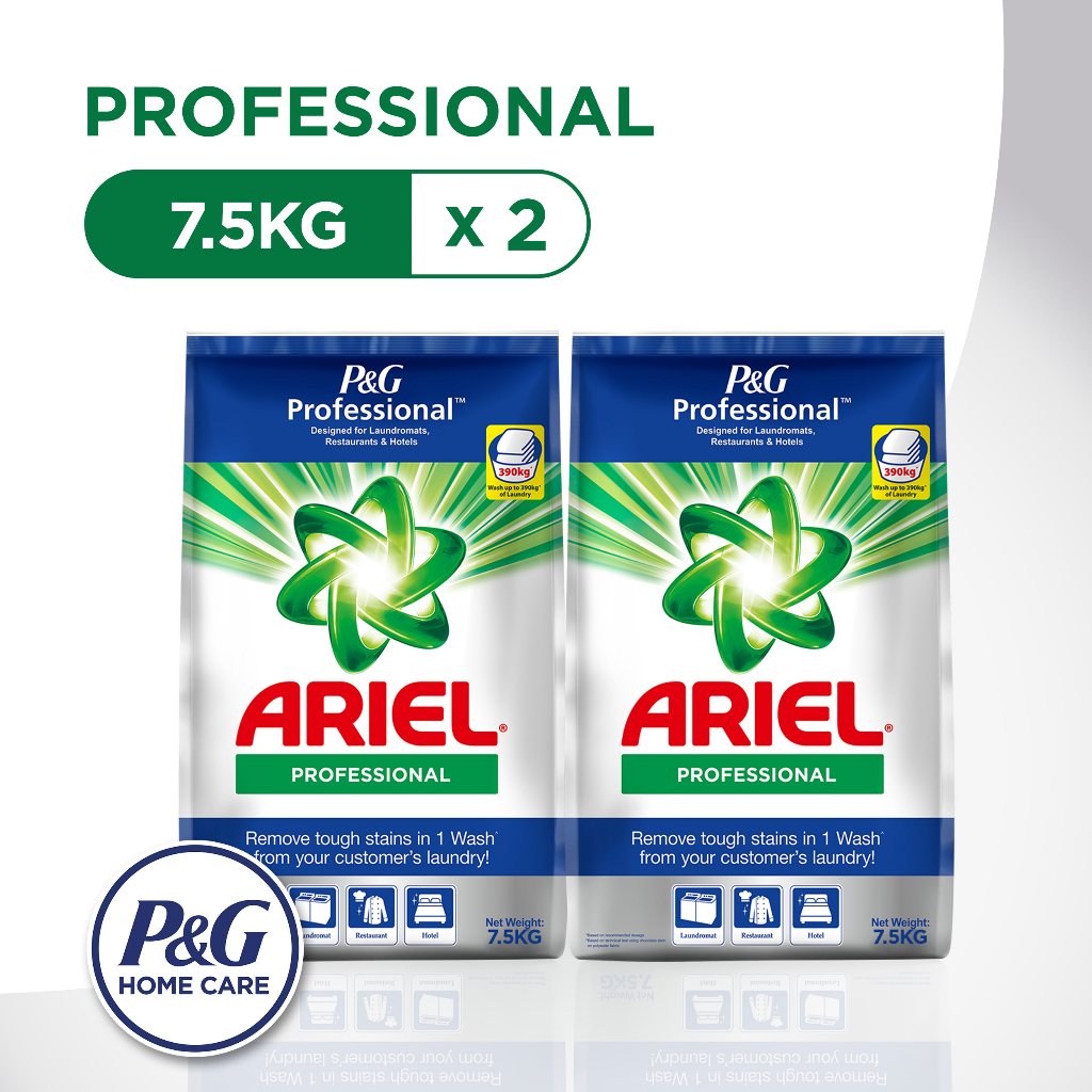 Ariel Powder Detergent Professional Sunrise Fresh Bundle 7.5KG Bag x 2