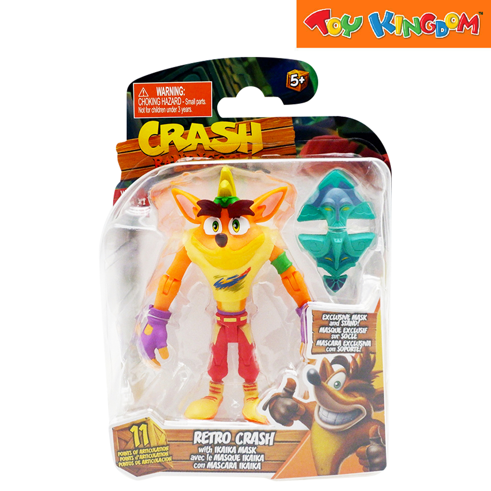 Crash Bandicoot Retro Crash with Ikaika Mask 4.5 inch Figure | Shopee ...
