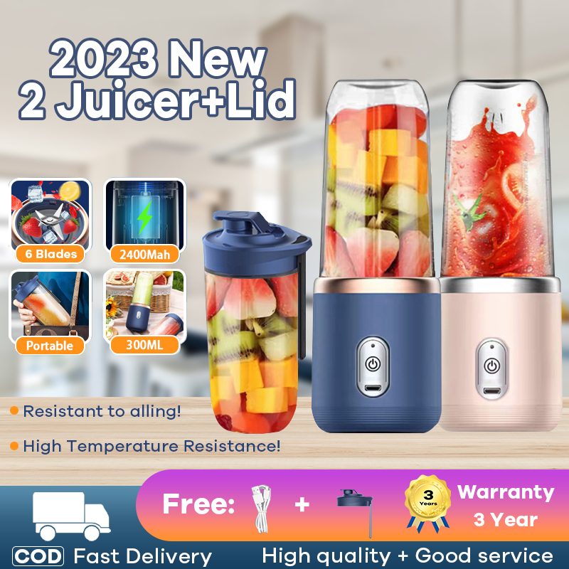 Portable Juicer Blender Tumbler Heavy Duty Fruit Presser Shake Portable