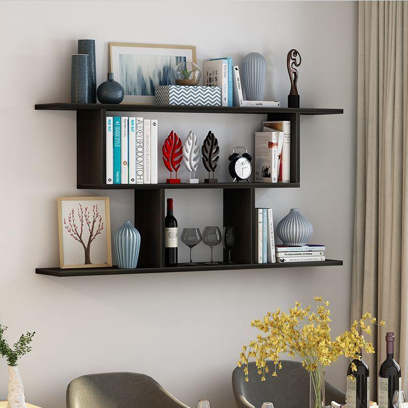 Wooden Wall Shelf Set Book Shelf Wine Rack Floating Wall Shelves ...