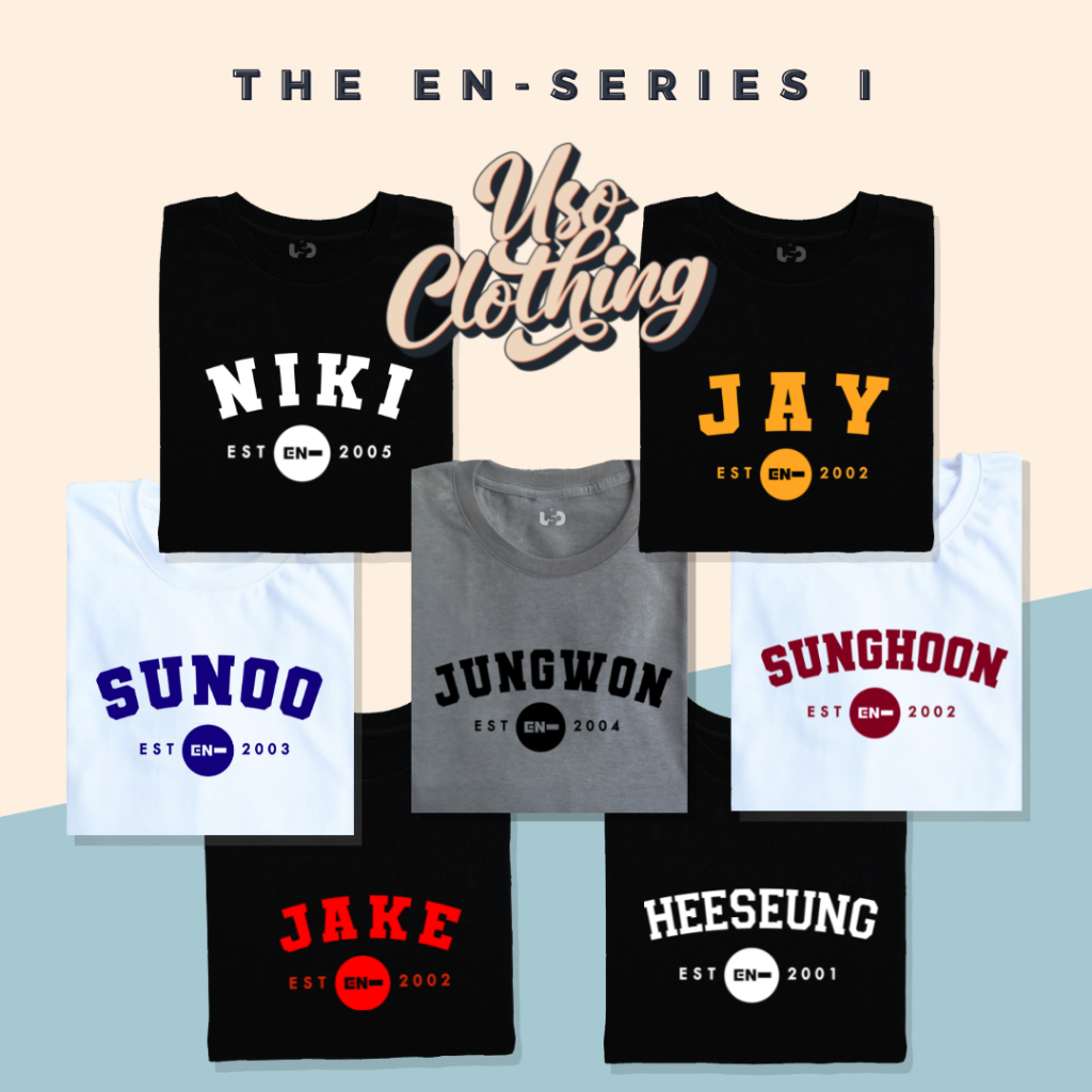 USO CLOTHING / KPOP SHIRT HEESEUNG SUNOO NIKI JUNGWON JAY JAKE SUNGHOON ...