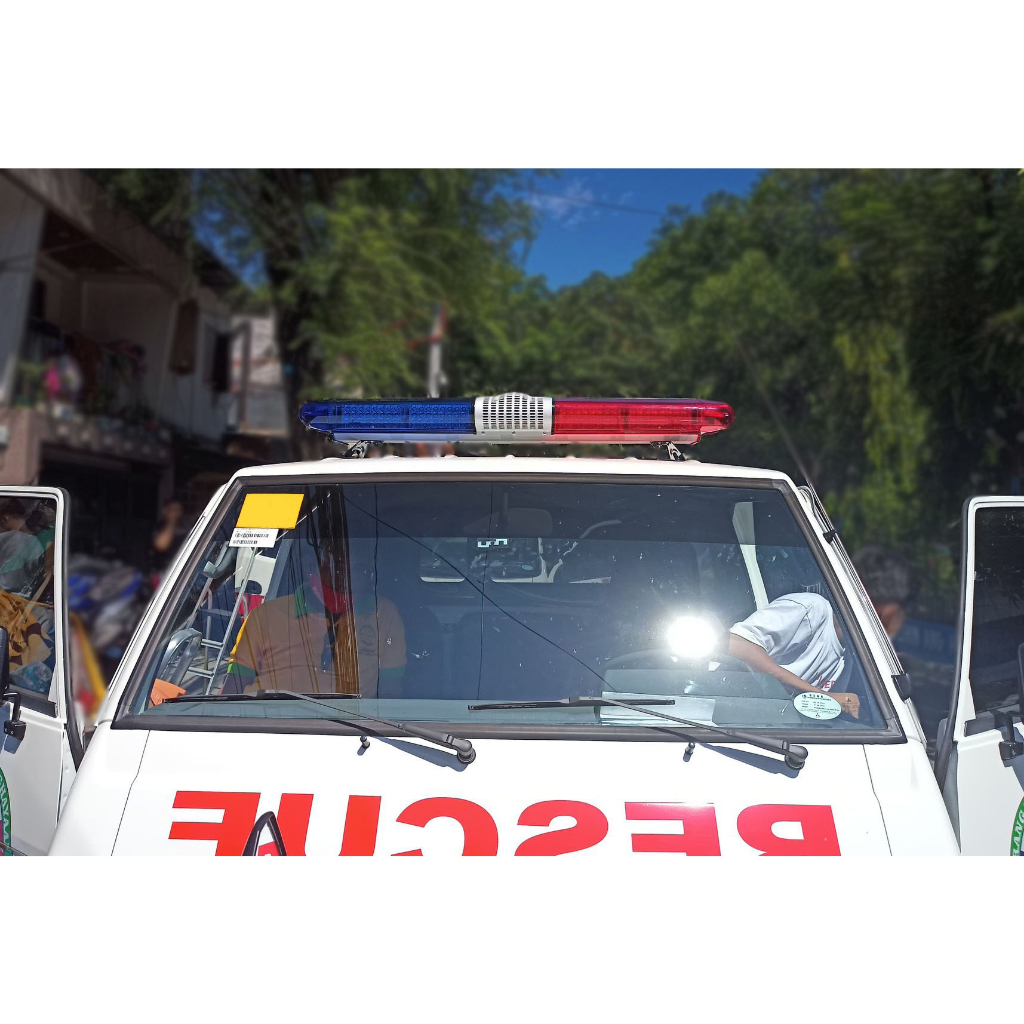 Rescue Ambulance Red and Blue Top Light Blinker with Built-in Siren ...