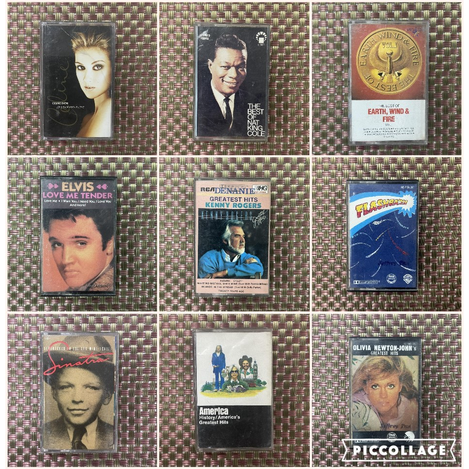 ASSORTED VINTAGE CASSETTE TAPES OLIVIA, NEWTONJOHN, GREASE, BEE GEES