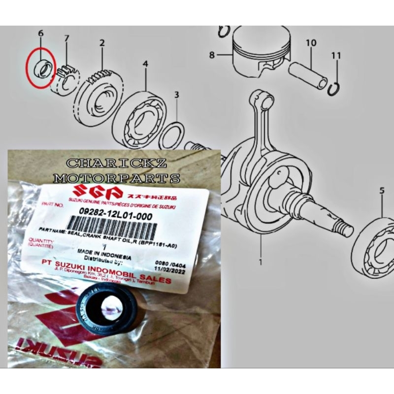 SGP OIL SEAL CRANKSHAFT RAIDER 150 CARB & Fi | Shopee Philippines