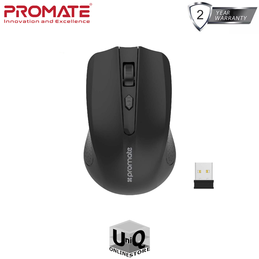 Promate Clix-8 2.4GHz Wireless Ergonomic Optical Mouse, Ergonomic ...