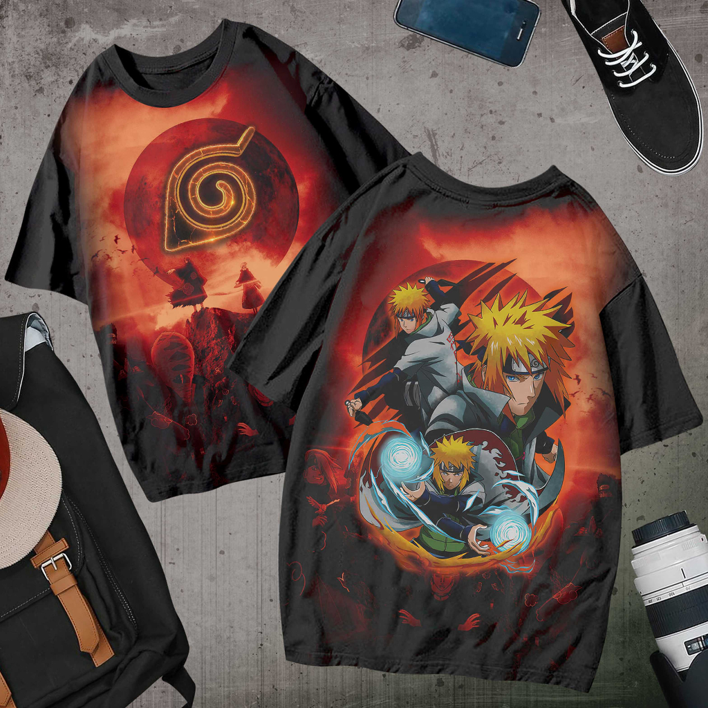 Uniq tees MINATO back to back design T shirt Anime Oversize Unisex Tees ...