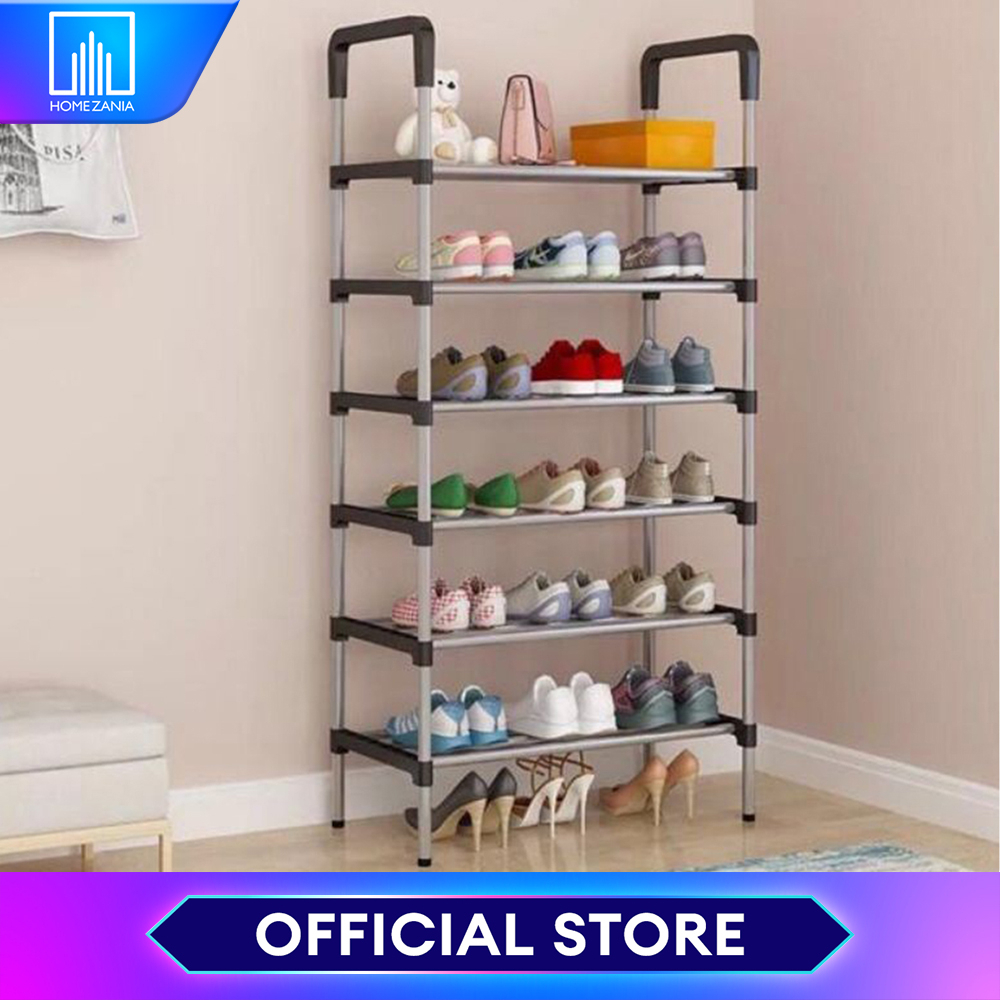 Home Zania 6 Layer Shoe Rack Tier Stackable Shoes Organizer Storage ...
