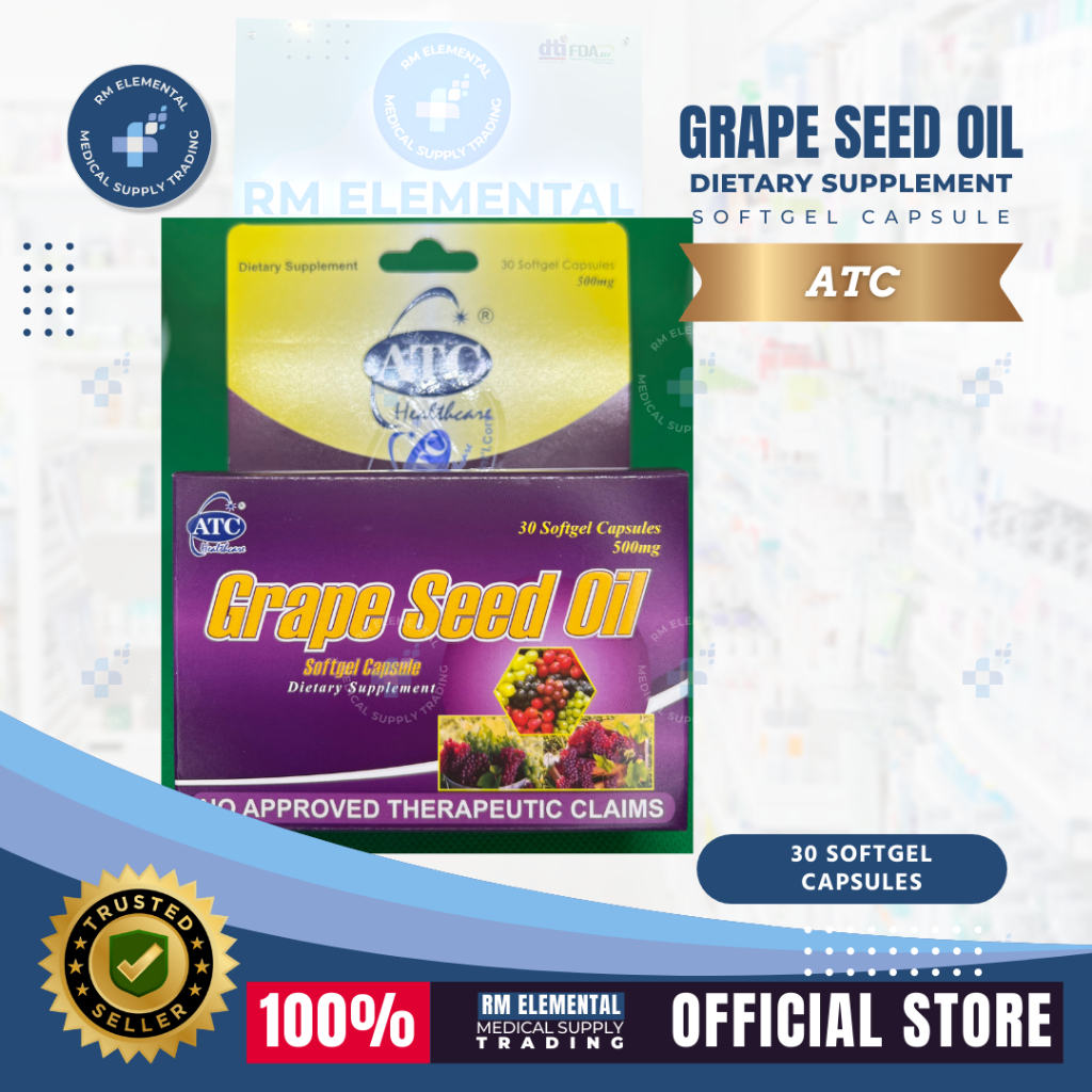 ATC Grapeseed Oil 500mg x 30's (1box) Shopee Philippines