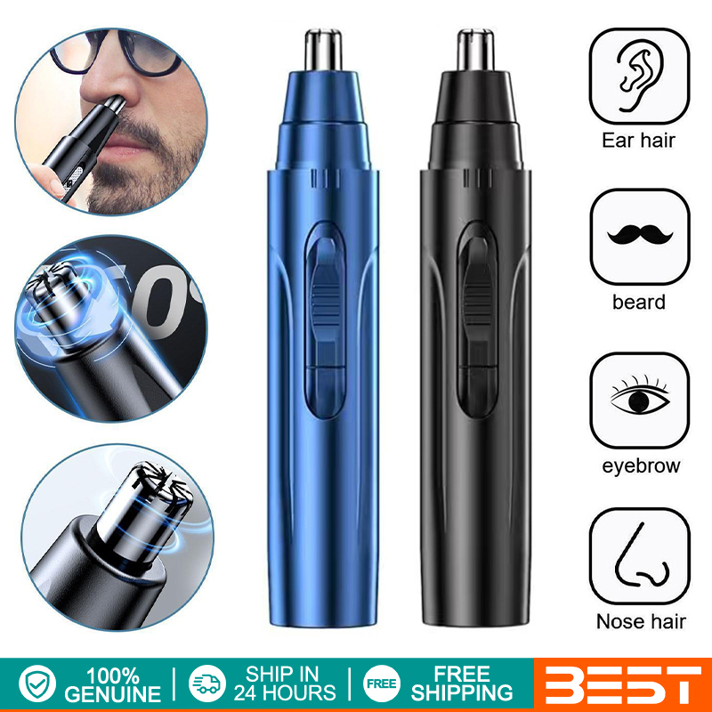 2 in 1 Electric Nose Hair Trimmer USB Rechargeable Mini Razor Beard ...