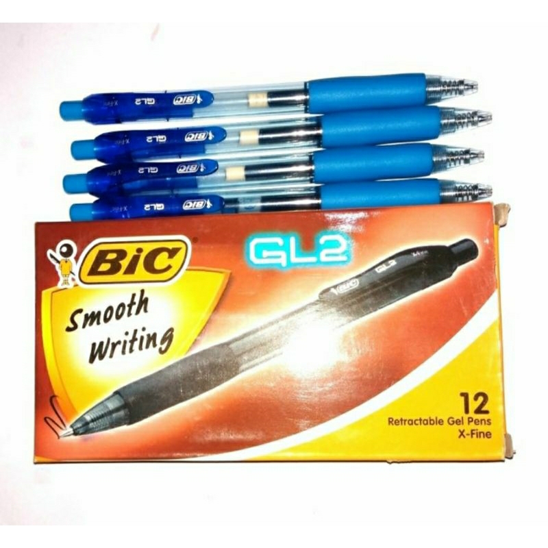 Red and BlueBIC GL2 Smooth Writing Blue Ink Bic GL2 Retractable Gel pen ...