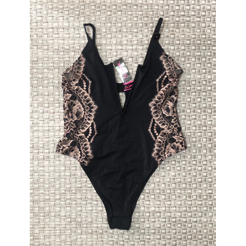 Brand New Auth La Senza Teddy Bodysuit H M Red Lace Teddy Bodysuitu Shopee Philippines