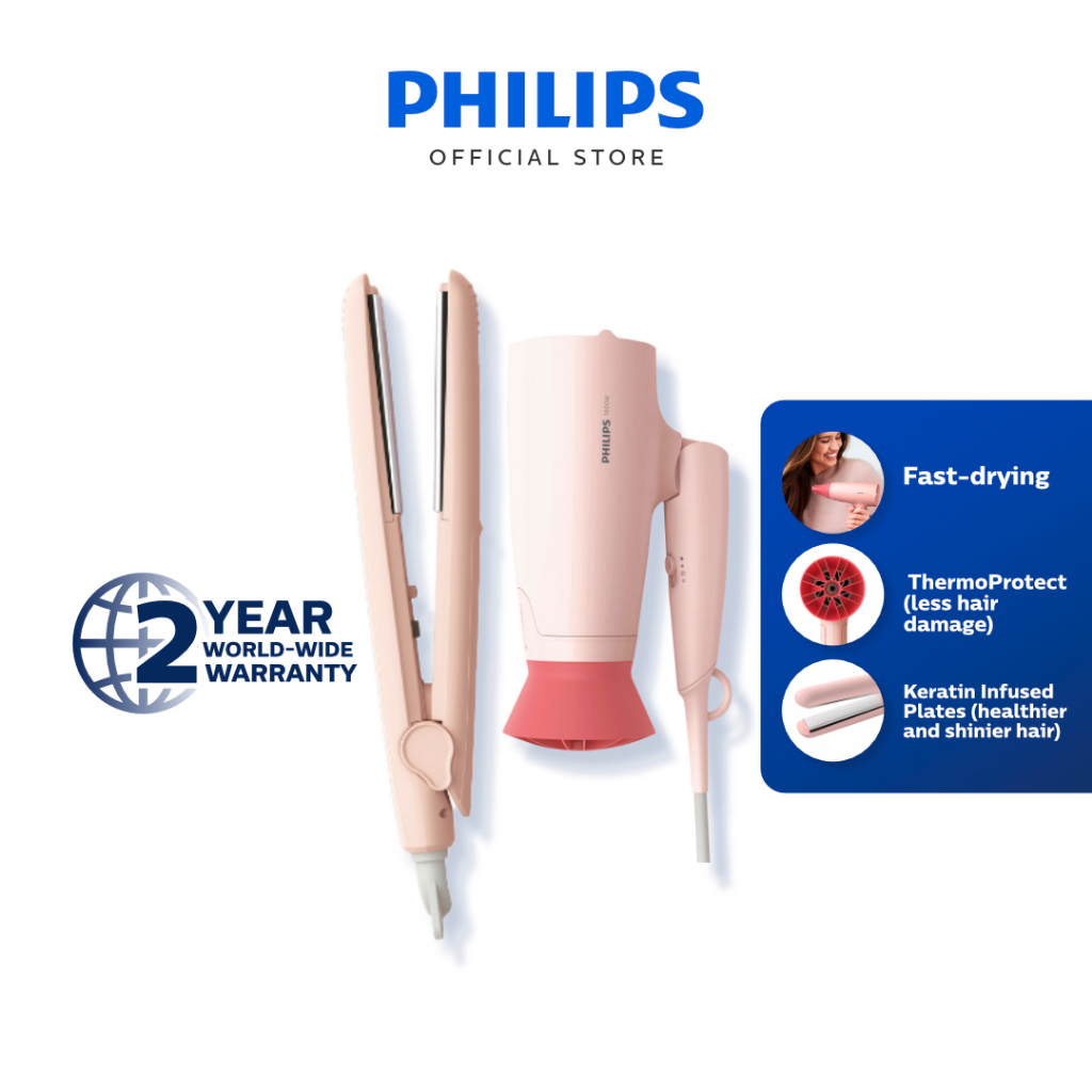 Philips Hair Styling Set 3000 BHP398/00 with ThermoProtect Technology ...
