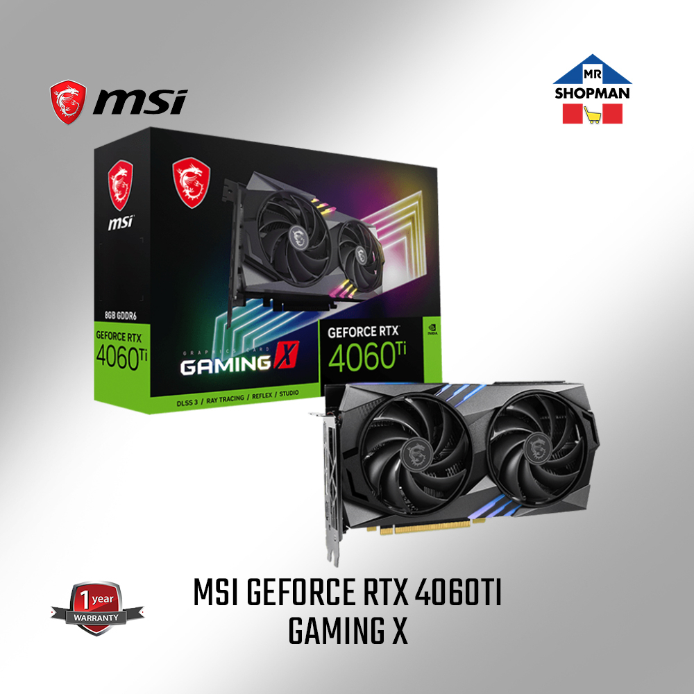 MSI GeForce RTX 4060Ti GAMING X 16Gb / 8Gb Graphics Card GPU | Shopee ...